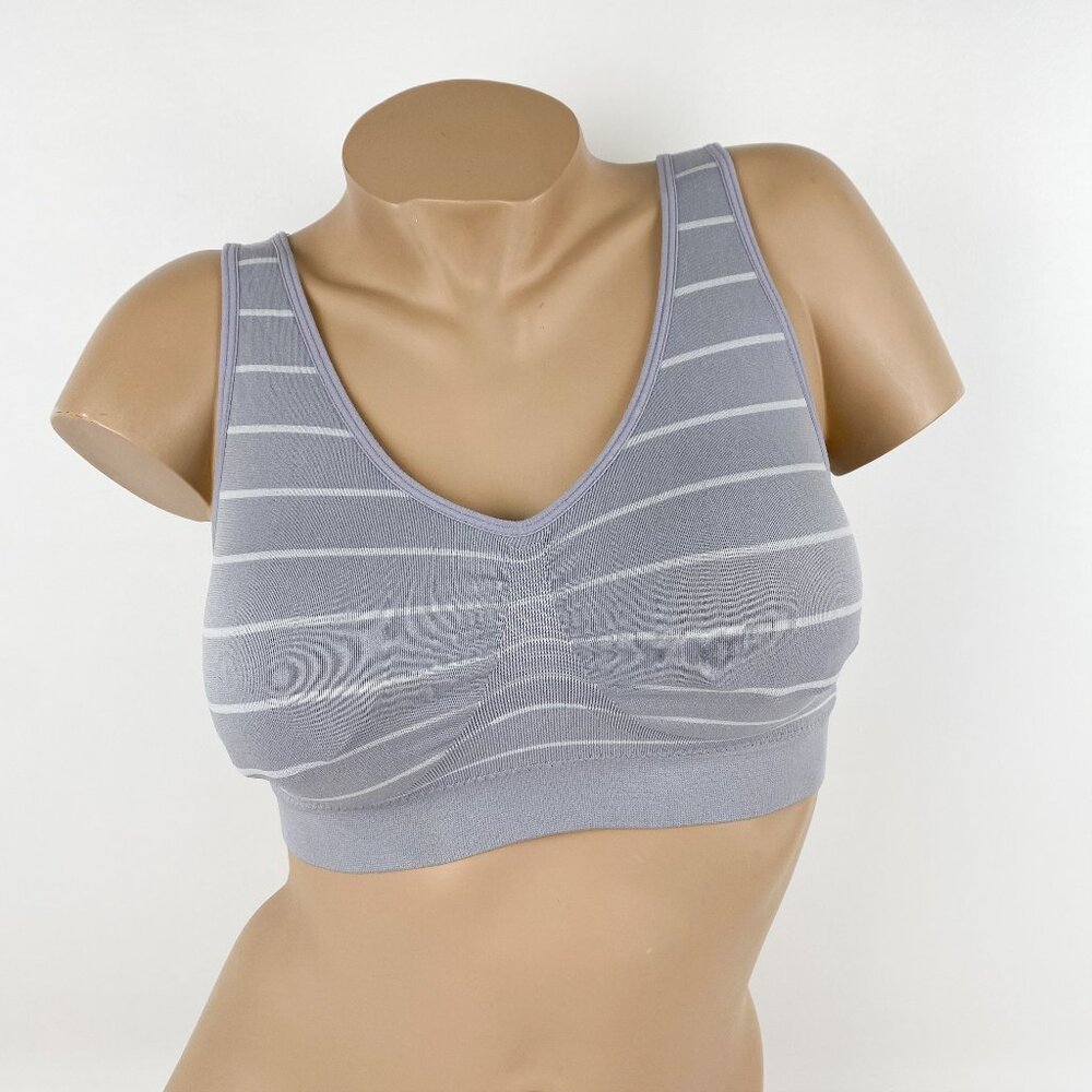 Marilyn Monroe Women's Wireless Bra Bralette size L Light Purple Stretch Fabric